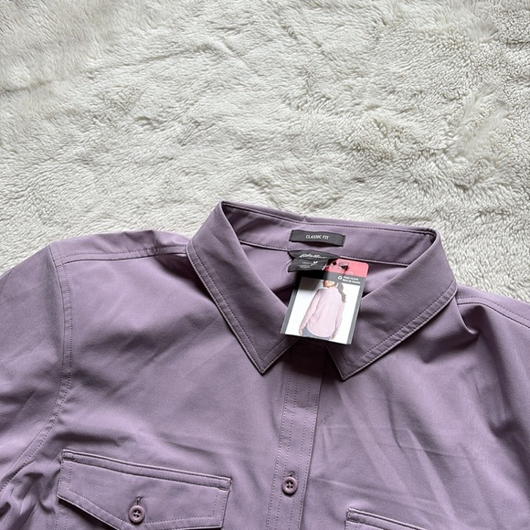 Eddie Bauer Women’s Guide Shirt - Long Sleeve Button Down Lavender- Size M - Picture 2 of 7